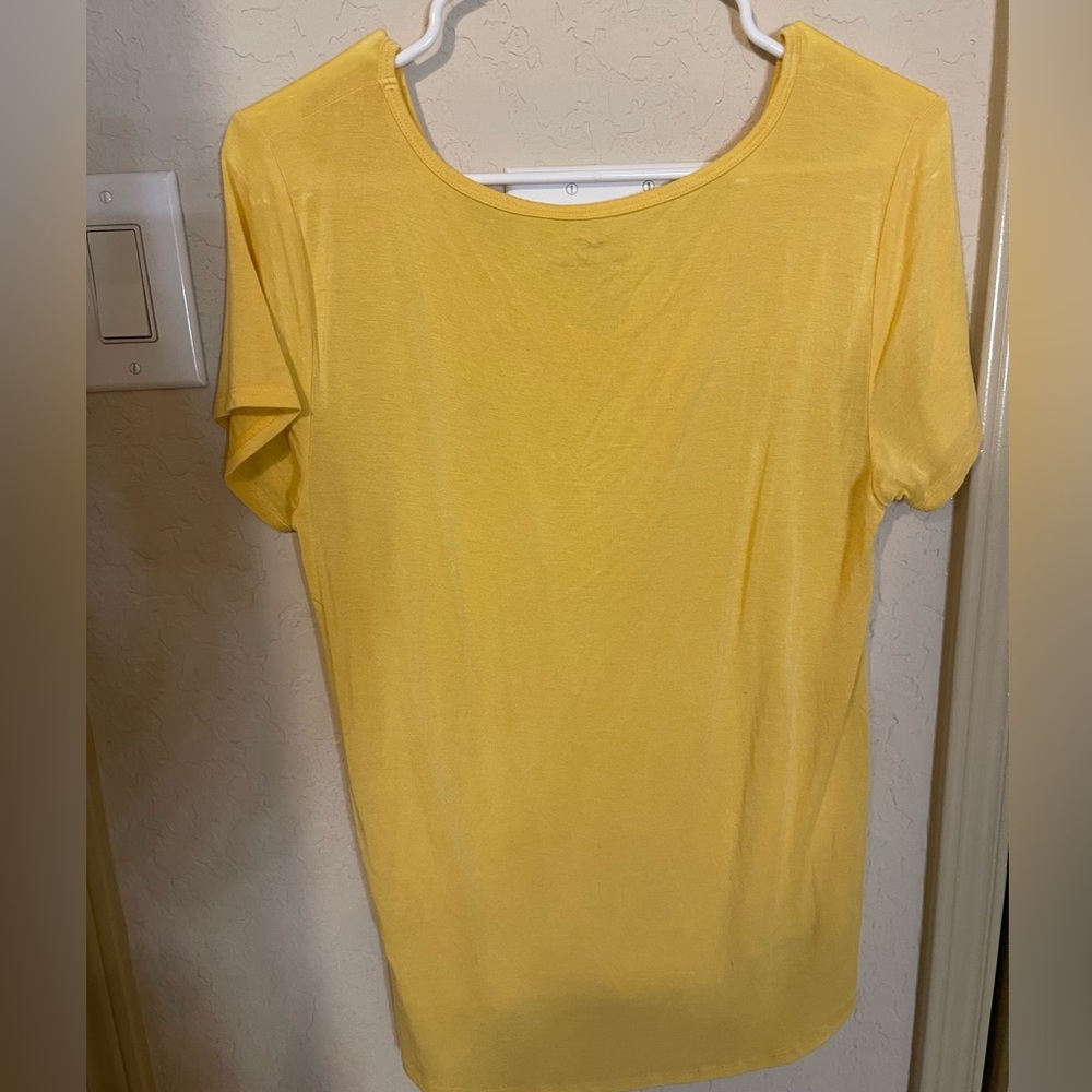 Yellow Flowy Short Sleeve Shirt